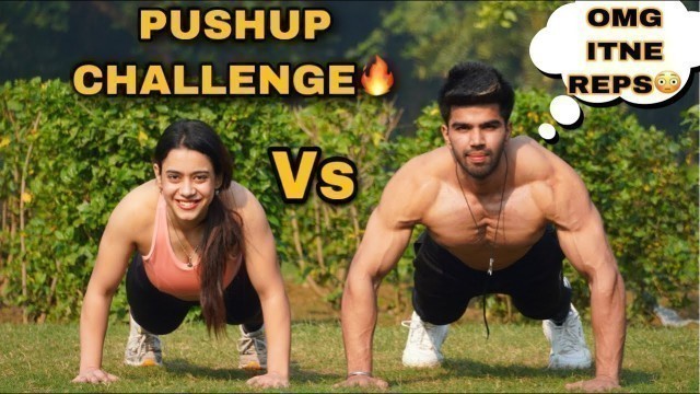 'PUSHUP CHALLENGE WITH FITNESS GIRL| WHO WILL WIN?