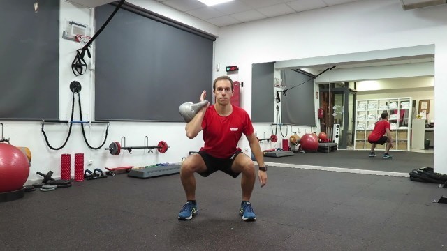 'SINGLE SIDE KETTLEBELL FRONT SQUAT - WIN FITNESS CLUBS'