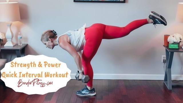 'Fast Standing Workout: Strength and Power: Dumbbells + PLYO Interval Exercises'