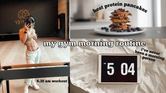 'my gym morning routine ☁️'