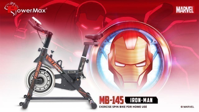 'PowerMax X Marvel MB-145 Captain America Exercise Spin Bike DIY Installation and Usage'