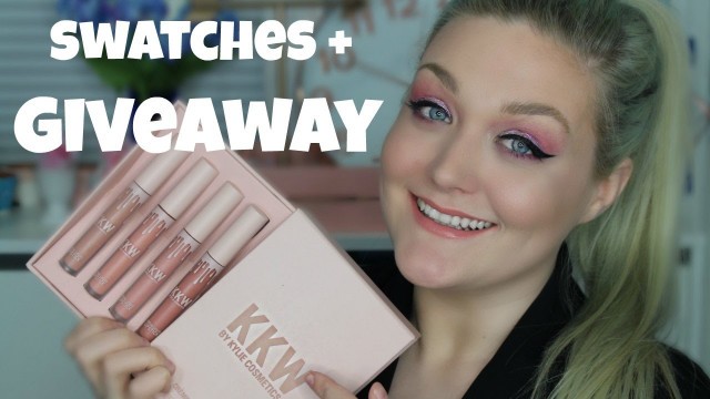 'KKW x KYLIE COSMETICS SWATCHES & GIVEAWAY'