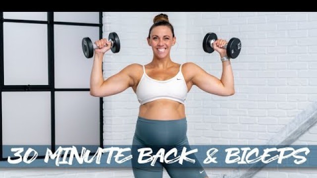 '30 Minute Back and Biceps Workout-My Final Pregnant Workout!'
