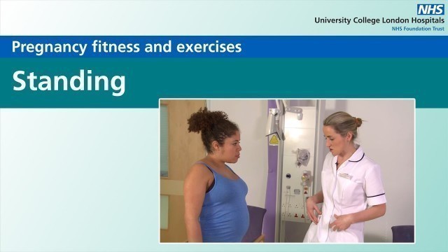 'Pregnancy fitness and exercises | Standing'