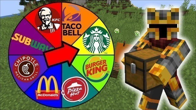 'FAST FOOD WHEEL OF FORTUNE WITH EXTREME LARGE FOOD SUPPLIES / DON\'T GET HUNGRY !! Minecraft Mod'