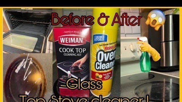 'Cleaning Vlog | Deep Clean my horribly Burnt Glass top stove! 