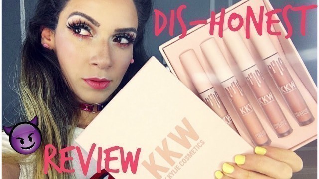 'DISHONEST - Kylie Cosmetics x KKW Collab | Review & Lip Swatches'