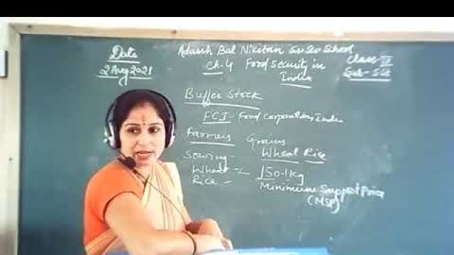 'Class 9 sub  economics ch 4 food security in India( 2 /08/ 2021)'
