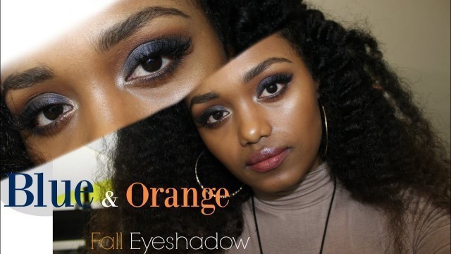 'Blue & Orange Mix Eyeshadow tutorial | Fall Makeup | BH Cosmetics | Elf Cosmetics'