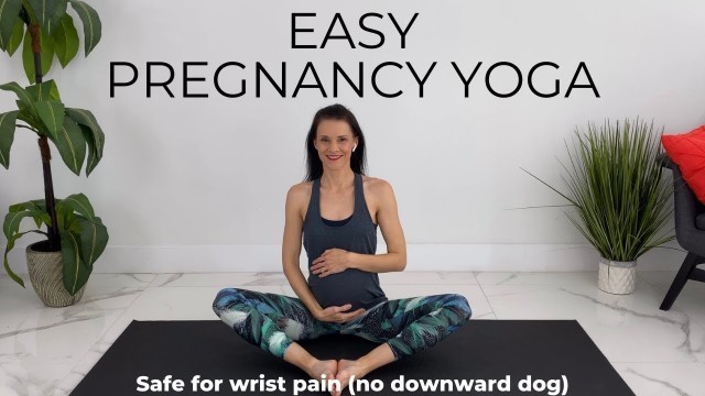 'Pregnancy Yoga For Beginners / Pregnant Yoga Class (safe for pregnancy carpal tunnel)'
