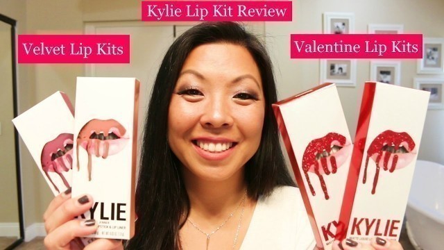 'Kylie Cosmetics Valentine and Velvet Lip Kit Swatches'