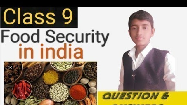 'Food security in india class 9 questions and answers | by @MrStudyGlourious'