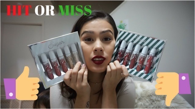 'KYLIE COSMETICS HOLIDAY COLLECTION 2017  LIP SET REVIEW & SWATCHES!!!!'