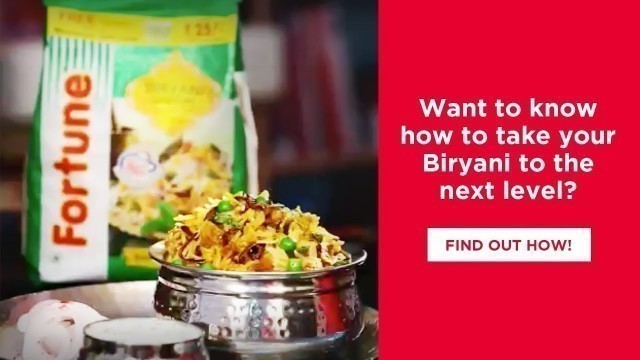 'How to Make Delightful Vegetable Biryani at home | Fortune Foods'