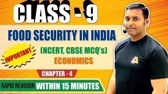 'Food Security in India | NCERT, CBSE MCQs | Economics | Class 9 | Chapter 4 | Live By Dr. Sharma Sir'