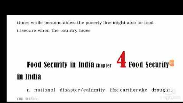 'Class-9th Social Study Chapter-4 food security in india'