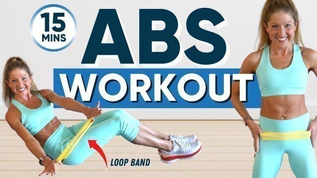 'Mini Resistance Band Abs Workout for a Six Pack Stomach (FOLLOW ALONG 15 min)'