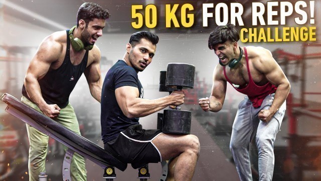 '50 Kg Dumbbell Challenge w/ @MANNU LIFTS @Aarush Bhola Fit - Mess'