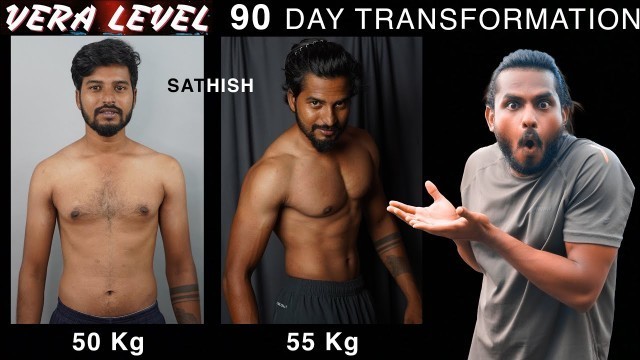 'Crazy 3 Month Weight Gain Transformation | Sathish Babu\'s Fitness Motivation | Men\'s Fashion Tamil'