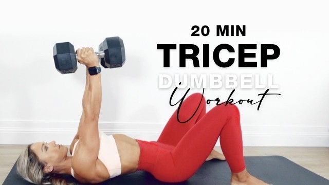 '20 Min TRICEP WORKOUT with DUMBBELLS at Home | Caroline Girvan'
