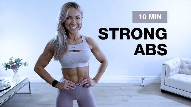 '10 MIN STRONG ABS & CORE WORKOUT with Dumbbell | Caroline Girvan'