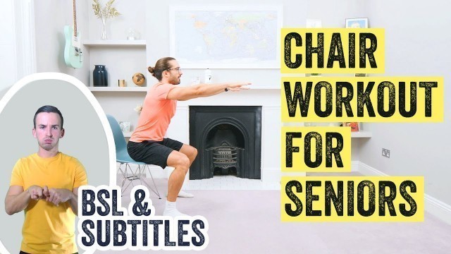 '10 Minute Home Chair Workout For Seniors | BSL & Subtitles | The Body Coach TV'