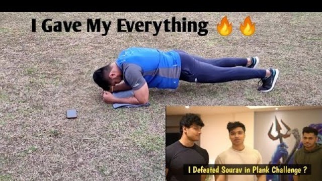 'I defeated Sourav ( FIT MINDS ) in PLANK HOLD CHALLENGE ? @Fit Minds @Yash Sharma Fitness'