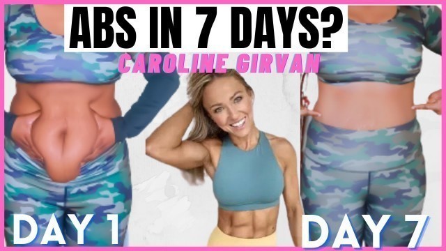 'Abs in 7 days?II TRIED CAROLINE GIRVAN\'S AB WORKOUT AND I\'m SHOOK|1 week BEFORE&AFTER results|KEMI\'S'
