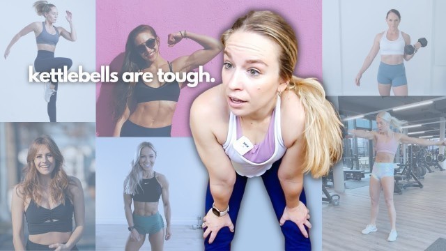 'I DID A MONTH OF KETTLEBELL WORKOUTS | caroline girvan, heather robertson, penny barnshaw AND MORE!'