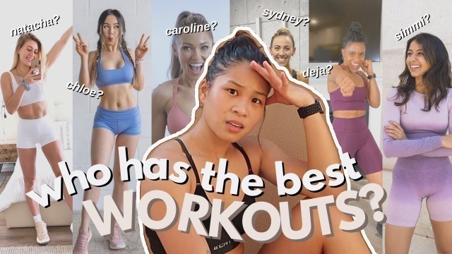 'i tested ~iconic~ fitness influencers’ home workouts (chloe ting, sydney cummings, caroline girvan)'