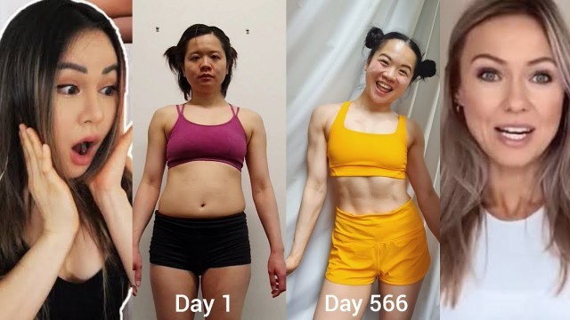 'After 566 days, 18 fitness programs (Chloe Ting, Caroline Girvan)'