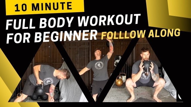 '10 Minuten Full Body KettleBell Workout für Einsteiger (Follow Along - Johannes Kwella)'