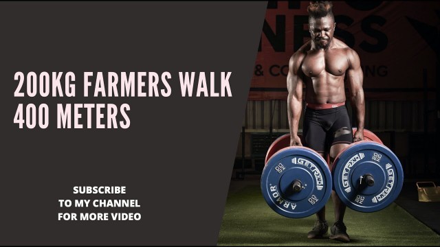 '200kg Farmers Walk 400 meters | Thai Strongman | Thailand Fitness | Rhino Fitness | Bangkok'
