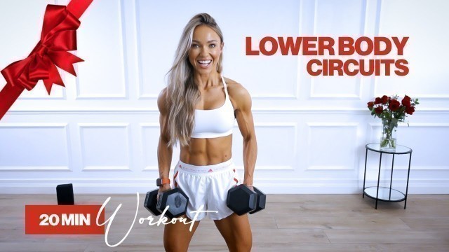 '20 Minute Dumbbell Lower Body Circuits Workout | Caroline Girvan'