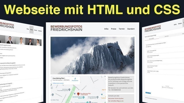 'HTML und CSS Tutorial für Anfänger | Eigene Webseite erstellen'