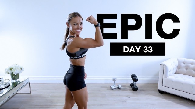 'Day 33 of EPIC | Dumbbell LEGS + BICEP Workout - Caroline Girvan'