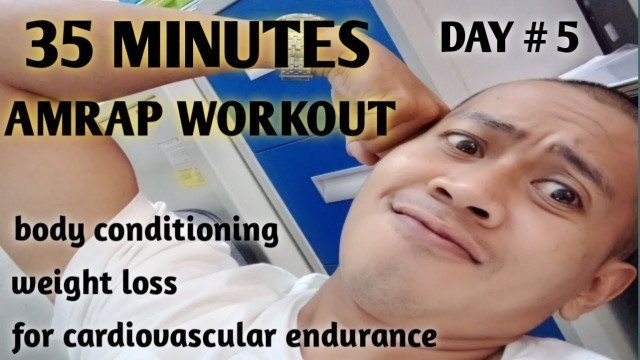 '35 MINUTES AMRAP WORKOUT // FULL BODY WORKOUT // DAILY WORKOUT # 5 ( POUND FOR POUND FITNESS)'