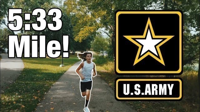 'Junior Olympian Attempts U.S. Army Fitness Test'