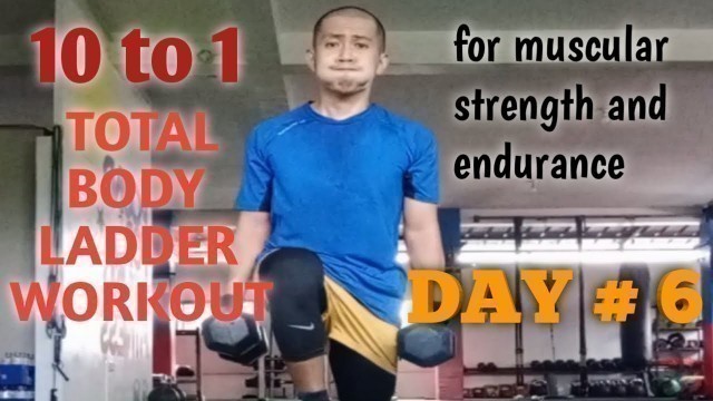'10 TO 1 TOTAL BODY LADDER WORKOUT DAY # 6 (POUND FOR POUND FITNESS)'