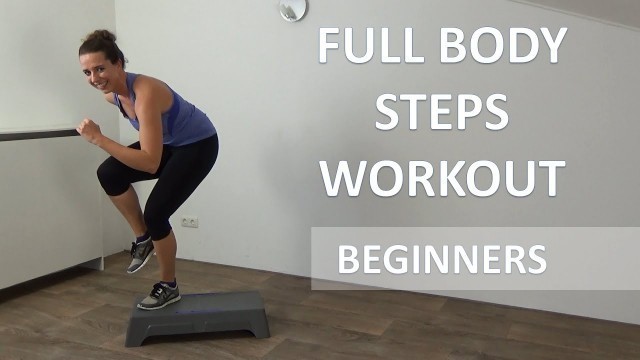 '20 Minute Full Body Steps Workout – Beginners Cardio Step Up Training Routine'