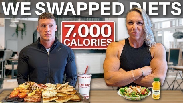 'I swapped diets with the WORLD’S STRONGEST WOMAN! *7,000 calories*'