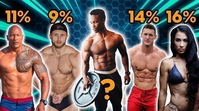 'REAL BODY FAT PERCENTAGE EXAMPLES (MattDoesFitness, The Rock, Kinobody, Stephanie Buttermore  etc)'
