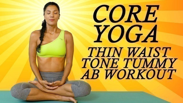 'Yoga for Abs, Core & Belly Fat with Sanela | Beginners at Home Yoga Workout for a Flat Tummy'
