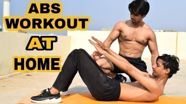 'ABS WORKOUT AT HOME FOR BEGINNERS| NO GYM| BADRIFITNESS'