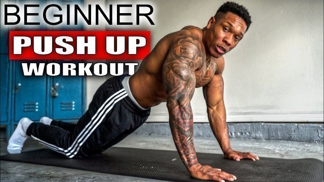 'PUSH UP PROGRESSION WORKOUT FOR BEGINNERS'