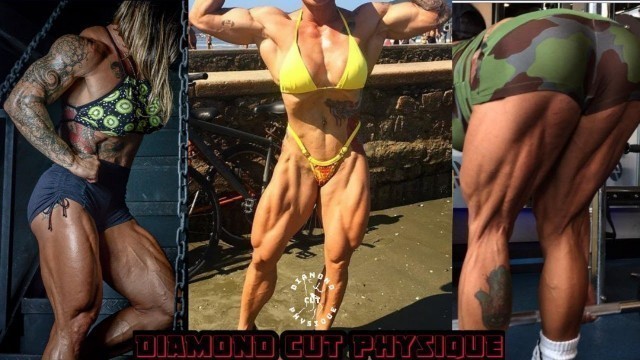 'Extreme Female Bodybuilder Alcione Santos Hardcore Workout Motivation'