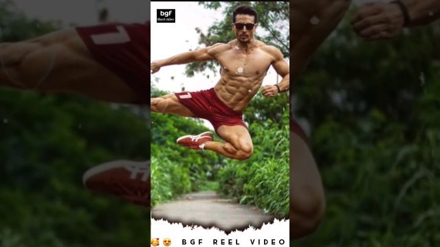 'reel video | Tiger Shroff Hardcore Gym Workout | short video | go down song'