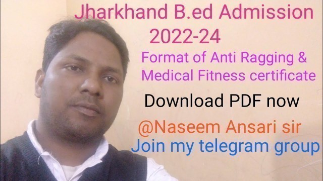 'Anti Ragging Certificate| Medical Fitness certificate for Jharkhand Bed admission 2022-23  #bed2022'