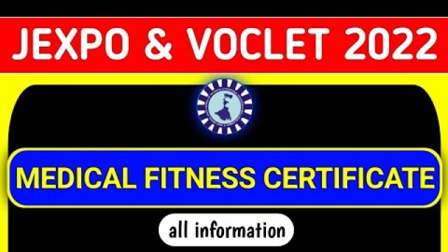 'Jexpo/Voclet 2022 | How To Apply Jexpo Medical Fitness Certificate | Jexpo Medical Fitness WEBSCTE'