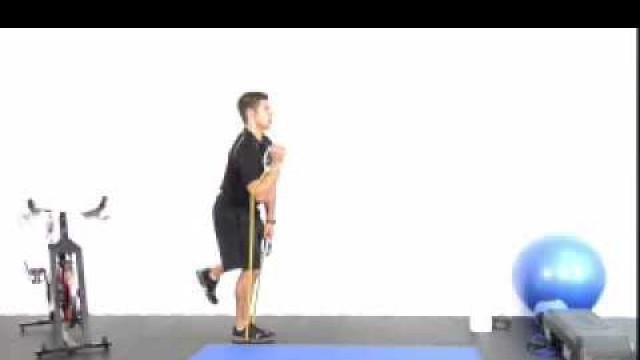 'STX How To Squat and shoulder press with exercise bands, hardcore exercise basics'